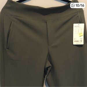 Athleta Olive Green Endless Ankle Pants, 10 tall